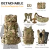 MT Military ILBE Army Large Rucksack with Detacheable Tactical Assault Backpack and Hydration Pack Metal Frame Multicam Olive 2