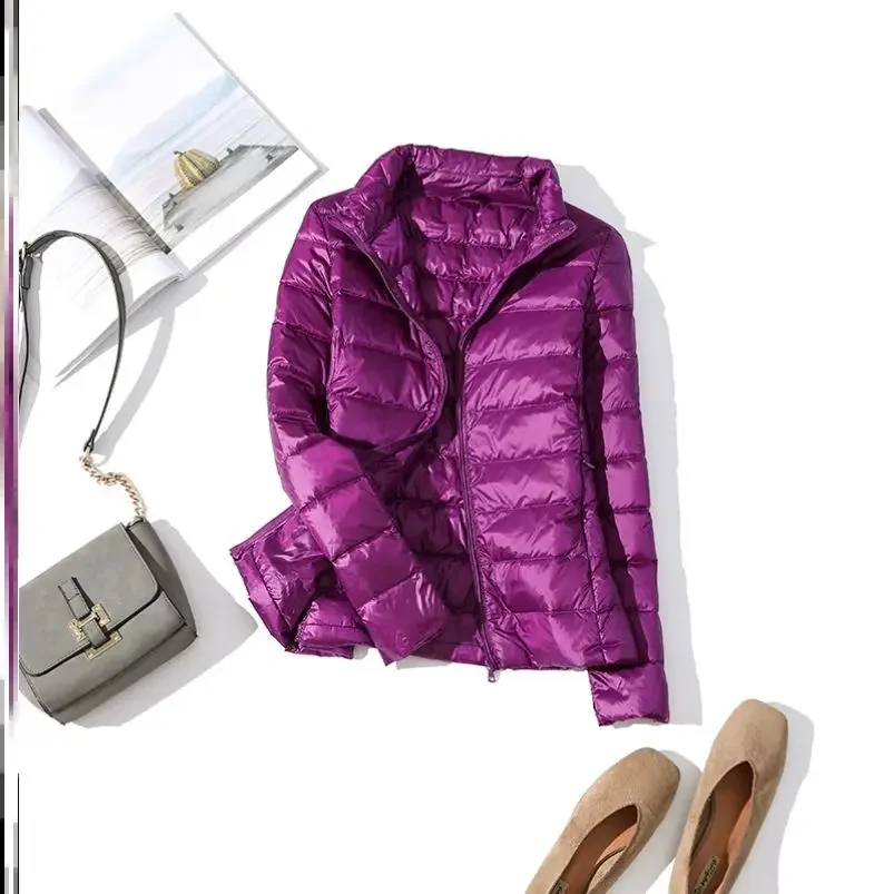 Down Winter Warm Hooded Feather Puffer Jacket For Girl Short Spring Autumn Coat Female Women 8XL for Big Size Duck down jackets