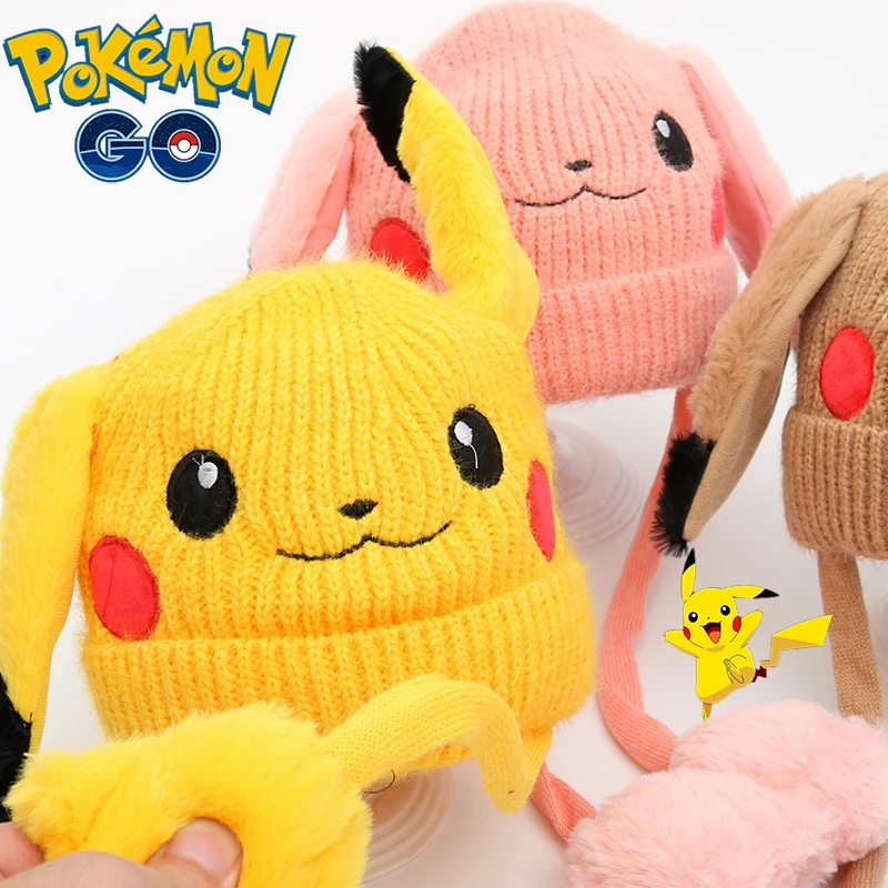 ポケモンピカチュウ子供ニット帽子アニメ漫画帽子移動耳かわいいおもちゃの帽子かわいいおかしい帽子6歳の少年少女のぬいぐるみキャップ冬 ジーンズ Aliexpress ポケモンピカチュウ子供ニット帽子アニメ漫画帽子移動耳かわいいおもちゃの帽子かわいいおかしい帽子6歳の少年少女のぬいぐるみキャップ冬 ジーンズ Aliexpress