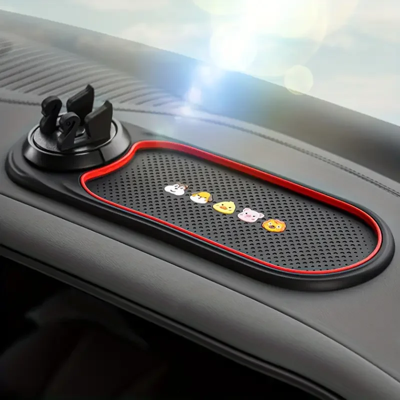 Multi functional Car Anti Slip Pad and Phone Holder 360 &deg; rotating Swan Navigation Bracket Silicone Dashboard Car Pad