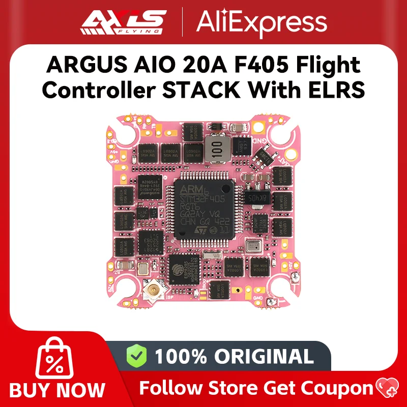 Axisflying ARGUS 20A F405 AIO Onboard ELRS ICM42688 Suitable for 2.5 inch FPV Drone ExpressLRS 2.4GHz