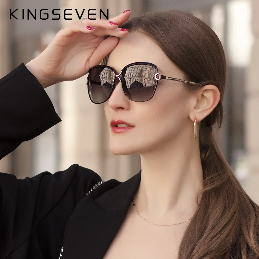 KINGSEVEN Gafas de sol polarizadas con gradiente mujer, lentes alta calidad, a la estilo elegante, UV400, 2022| | - AliExpress