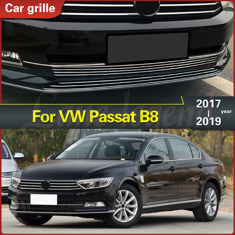 

For Volkswagen VW Passat B8 17-2019 High-quality Stainless Steel Front Bottom Grill Cover Grilles Trim Cover Car Grille Body Kit