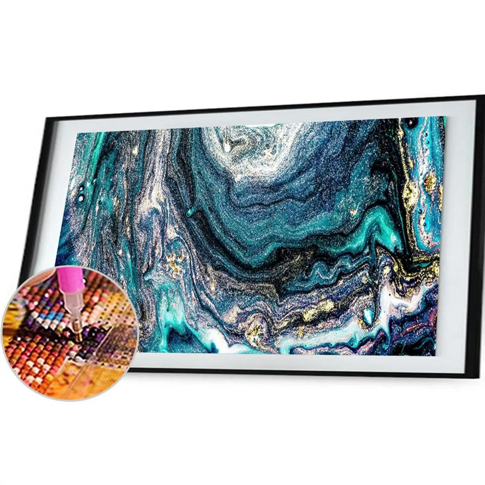 80 X 40cm 5D Full Round Drill DIY Abstract Diamond Painting Poster Wall Decor