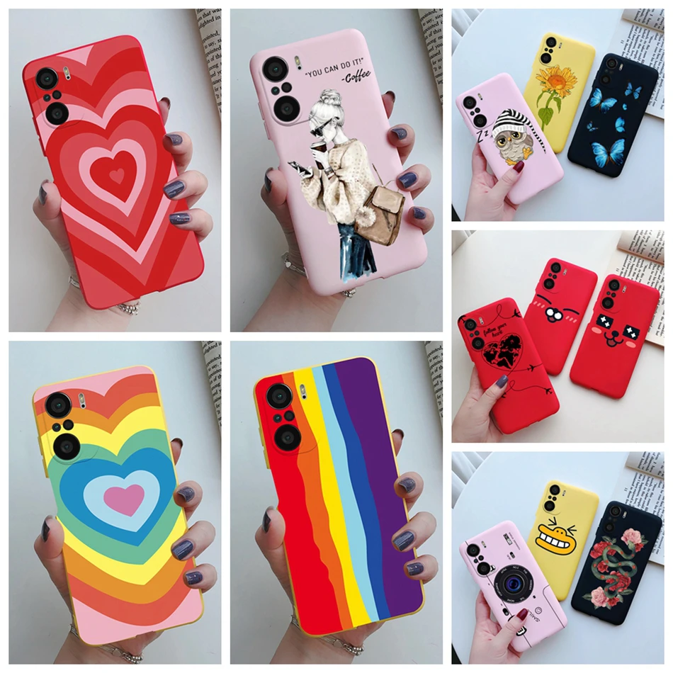 Fashion Rainbow Love Heart Silicone Phone Protector Case - Soft Back Cover