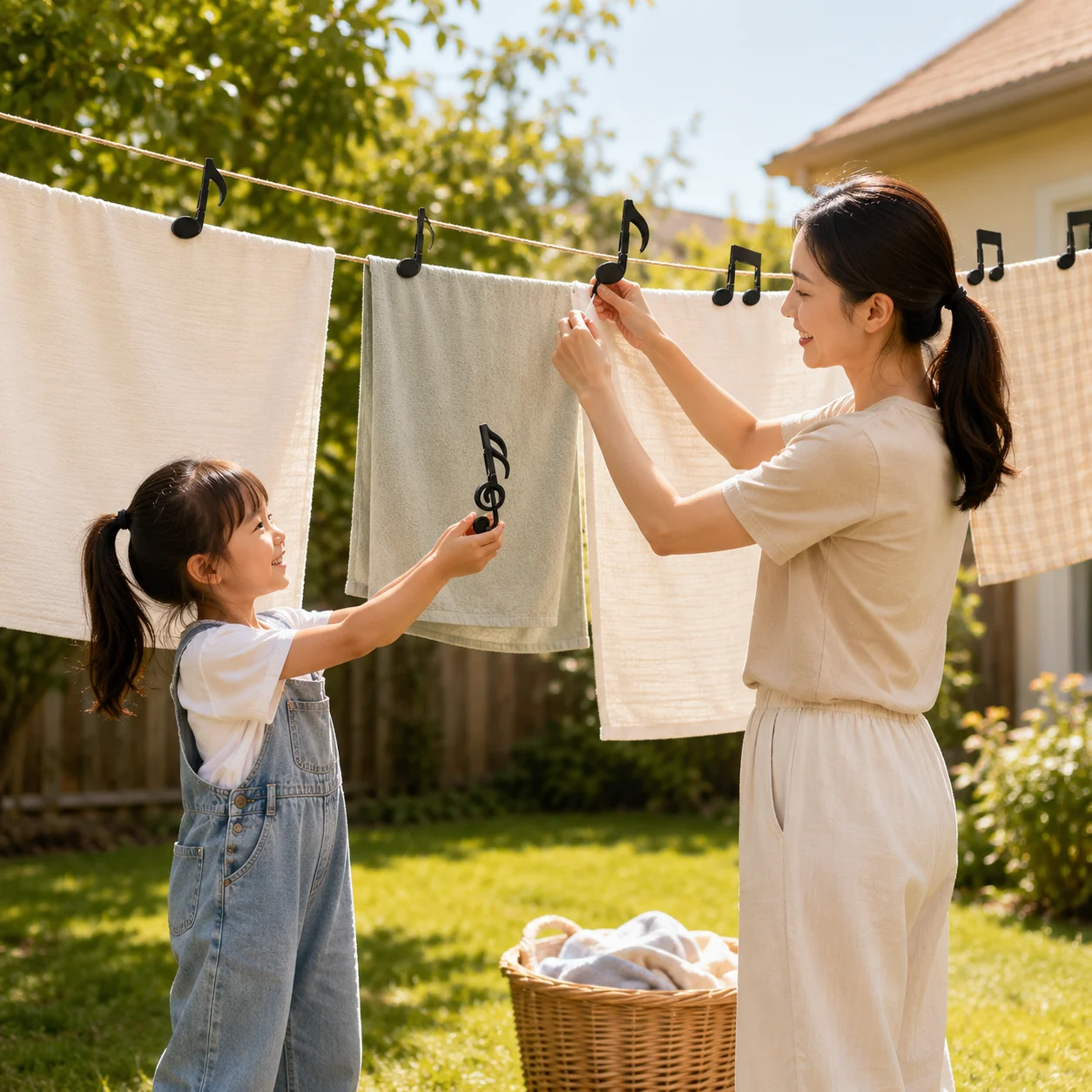 Viral TikTok Musical Note Clothes Pegs,Black Spring Laundry Clips,Cute Creative Clothespins for Baby Garment Drying Wardrobe