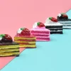 10PCS Dollhouse Miniature Resin Triangle Cakes Doll Simulation Mini Bakery Bread DIY Kitchen Accessories 3