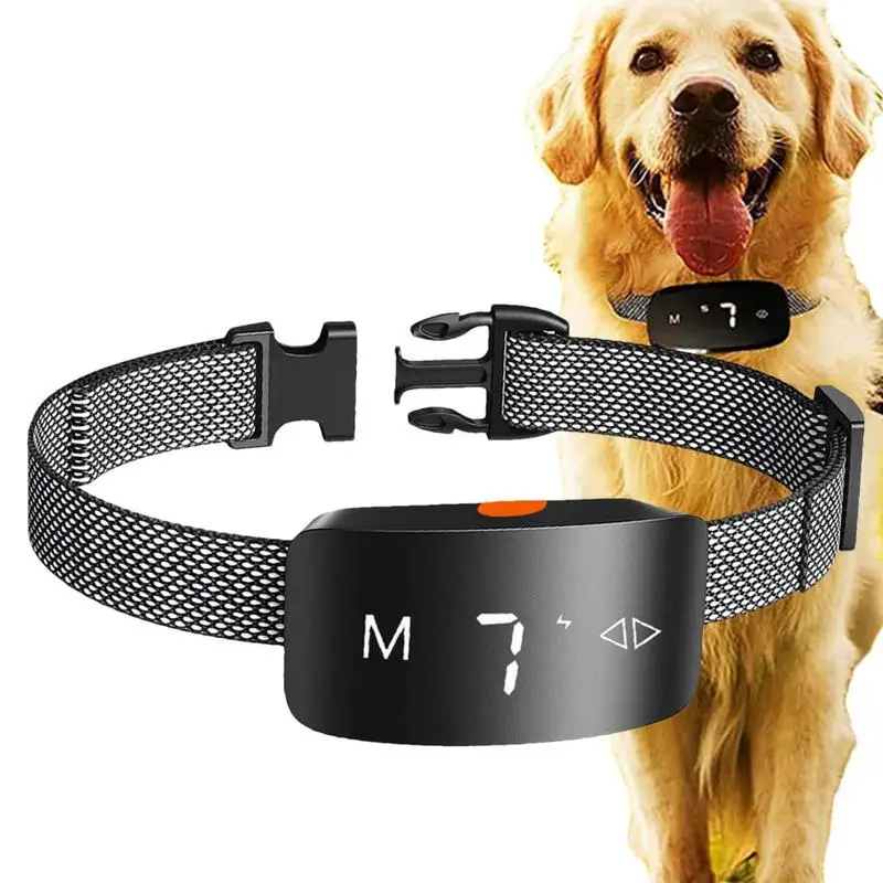 

Automatic Anti Barking Dog Collar Rechargeable Bark Stopper Effective Stop Barking Pet Supplies With Barking Detection Training