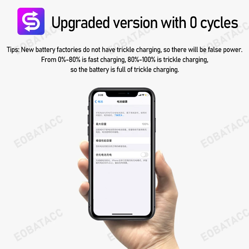 High-Capacity EOBATACC Battery with Free Tools - 6000mAh, 100% New