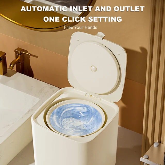 Fully Automatic Small Washing Machine 7L Large Capacity Portable Washing Machine with Spin Dryer for Dormitory Family Apartment 1
