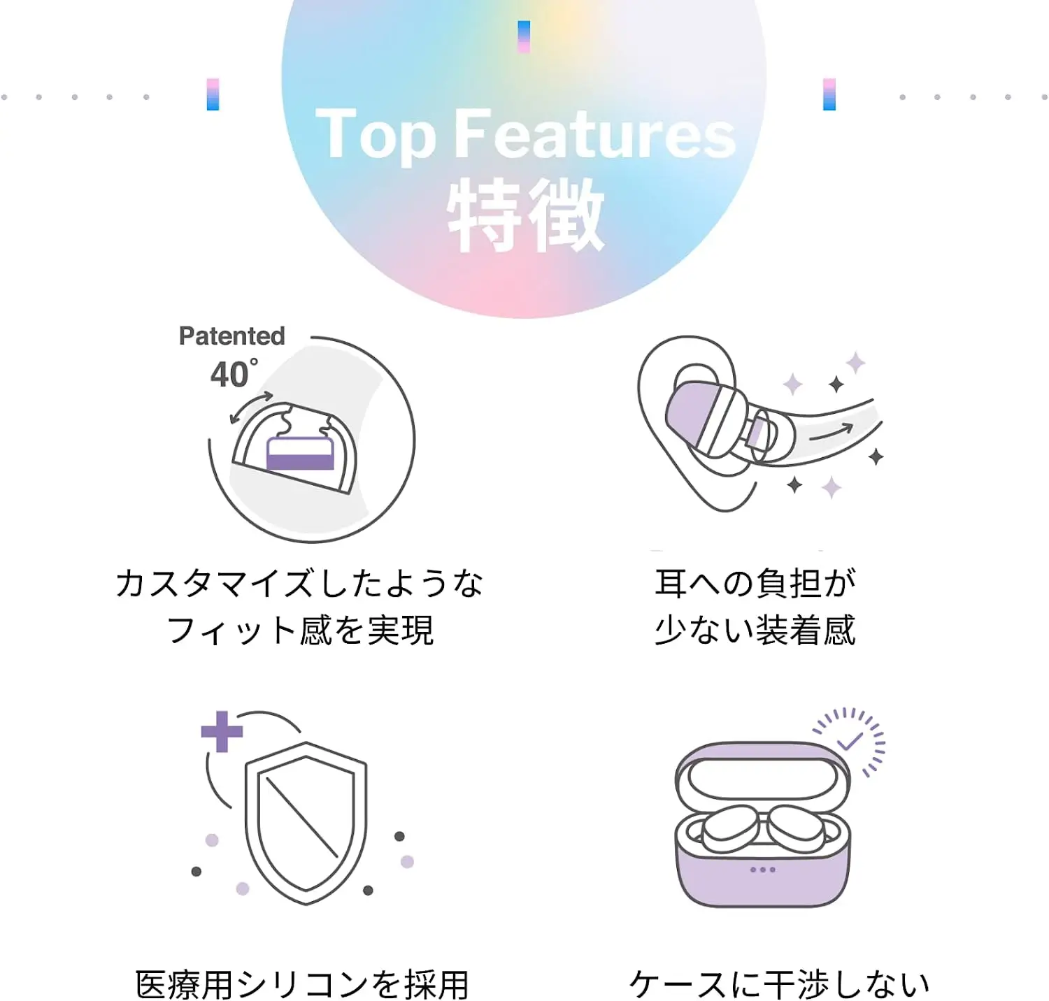 SpinFit CP1025 TWS Silicone Patented Ear Tips for True Wireless Earbuds