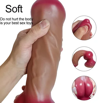 Huge Animal Dog Knot Dildos Anal Plug Realistic Dildo With Suction Cup Sex Toys for Women Men Penis Butt Plug Erotic Dick Shop 2