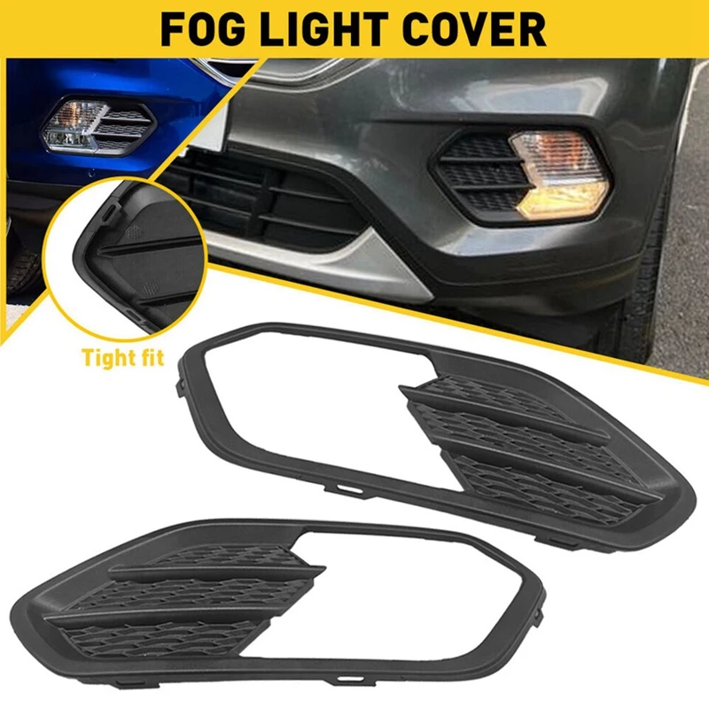 1 Pair Front Bumper Fog Light Frame Grille Cover F01039178 For Ford Escape Kuga-Replacement