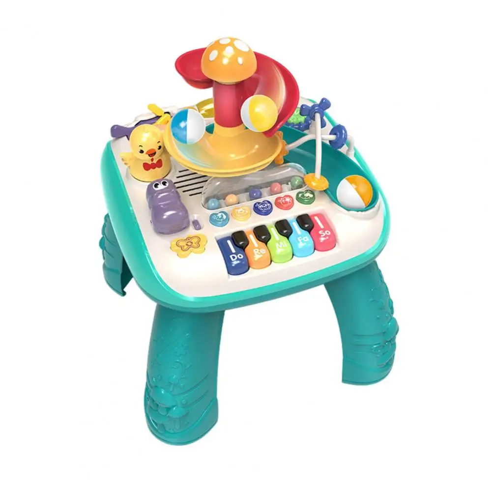 Baby Piano Learning Toy Educational Baby Activity Table with Piano Ball Slide Musical Instruments for 1-3 Year Old for Early 3
