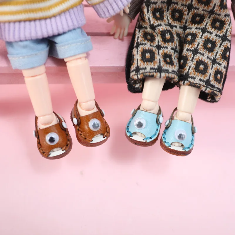 Obitsu 11 Ob11 Bear Shoes Obitsu Doll Cowhide Slippers Shoes Cow Leather Fashion For Ob11, Obitsu 11, Holala, Gcs, 1/12bjd Dolls 6