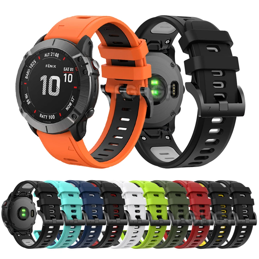

Strap For Garmin Fenix 7 7X Pro 6 6X 5 5X Plus Epix Gen 2 3HR Watch Band Bracelet 22mm 26mm Quick Release Silicone Wristband