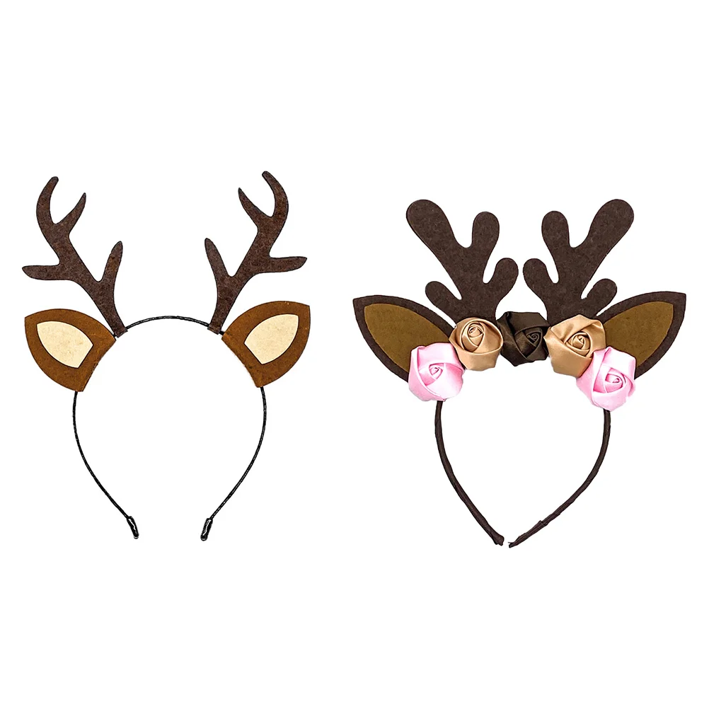 

Reindeer Headband Christmas Antler Hair Hairband Antlers Stag Animal Fawn Elk Band Horn Deer Holiday Headbands Headwear Xmas