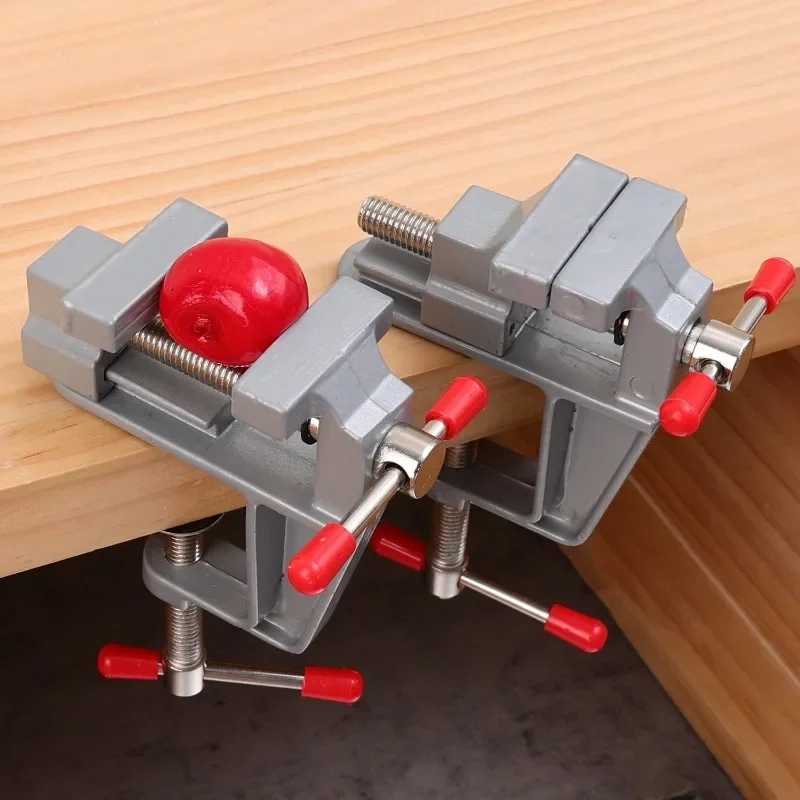 Mini Vise Aluminium Alloy Table Bench Clamps DIY Craft Mold Fixed Repair Tools Multifunctional Bench Vise Flat Table Screw Vise 2