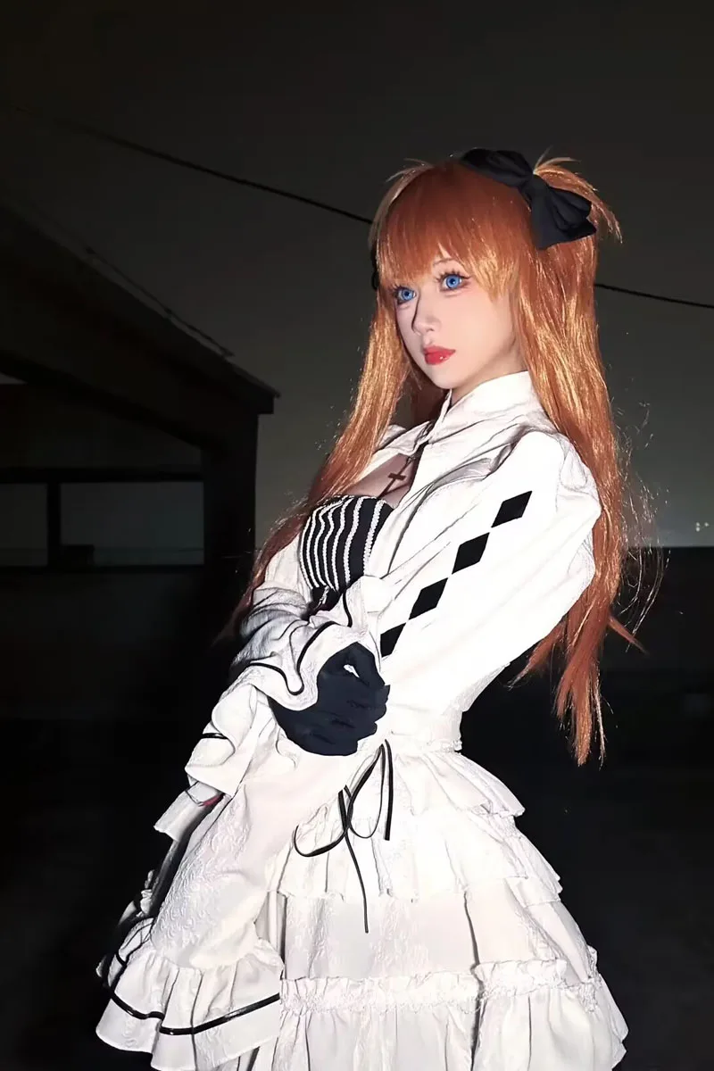 Neon Genesis Evangelion: Asuka Langley Soryu | Uniform Cosplay Costume Set 33 Neon Genesis Evangelion Asuka Langley Soryu Sailor School Uniform Cosplay Costume