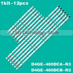 12pcs/set LED strips for Samsung UE48H6400 UE48J5600 UE48J5600 UE48H5000 UE48H5500 UE48H6200AK D4GE-480DCA-R3 D4GE-480DCB-R2