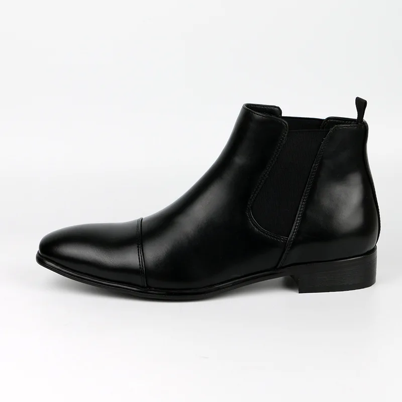 Black Chelsea Boots for Men Brown Business Ankle Boots Short Men's Formal Boots Free Shipping Size 40-48 Men Boots