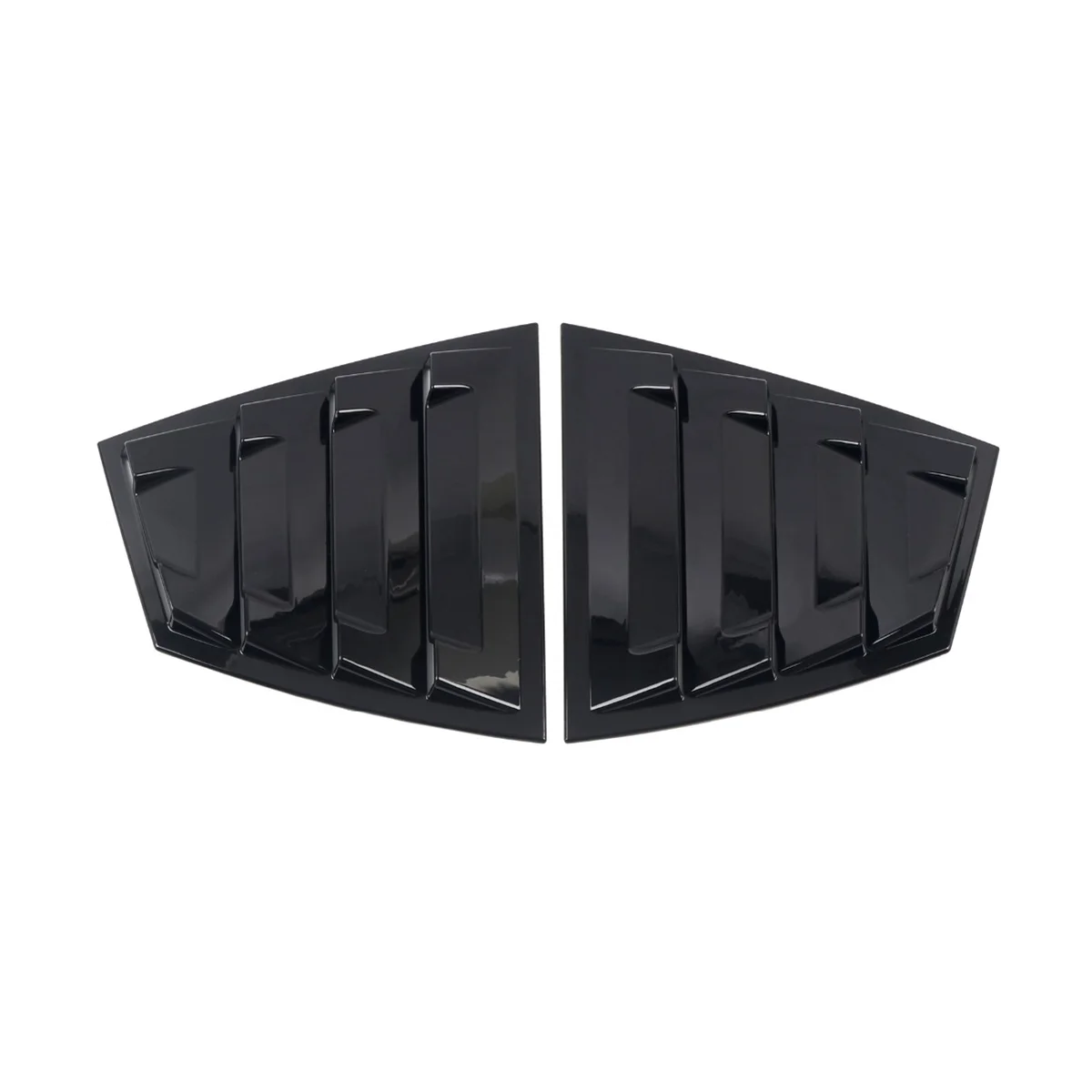 

Car Glossy Black Rear Window Louver Shutter Cover Trim for 2015-2021 Window Side Vent