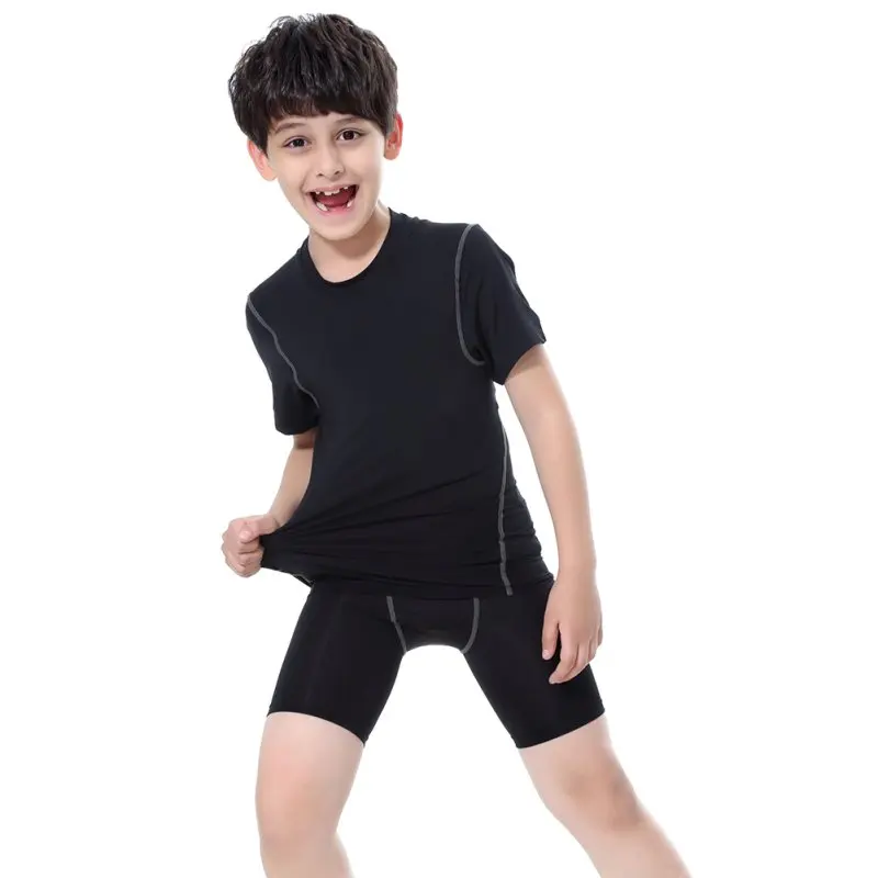 어린이 소년 캐주얼 속건성 슬림 반바지, 농구, 축구, 피트니스, 사이클링, 십대 소년 운동복 반바지