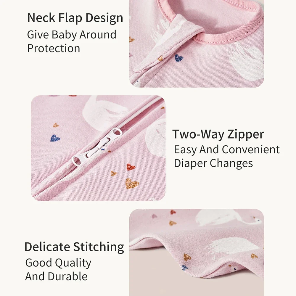 INSULAR Baby Cotton Sleeping Bags Infant Anti-shock Sleep Sacks Comfortable Newborn Promoting Sleep Blanket Cartoon Baby Items 4