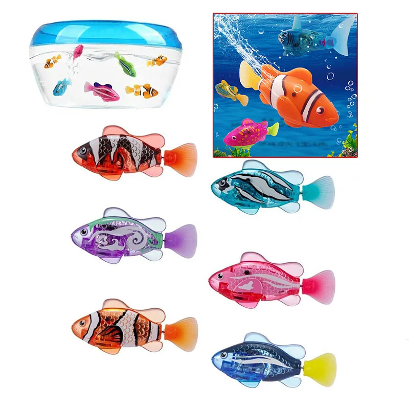 Pet Cat Toy LED Interactive Swimming Fish Toy for Cat Glowing Electric Fish  Bath Water Toy  Stimulate Pet's Hunter Instincts