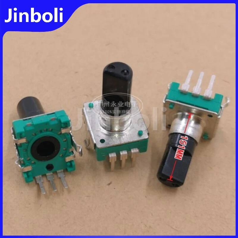 5PCS EC12 Rotary Encoder Without Stepper 360 Degrees Rotation Audio Amplifier Digital Pulse Potentiometer Half Shaft Length 15MM
