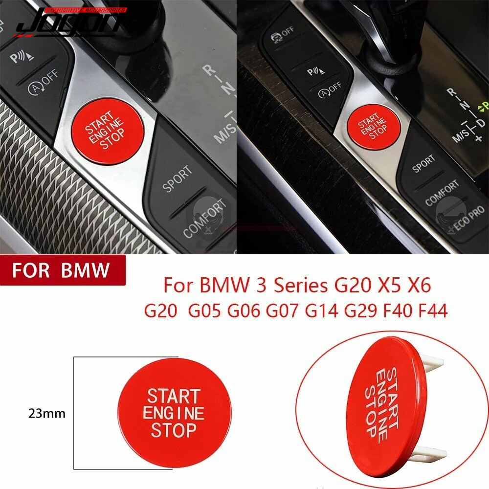 Красно-Синяя кнопка включения и остановки двигателя для BMW 3 серии G20 X5 G05 X6 G06 X7 G07 G14 аксессуары для украшения интерьера автомобиля