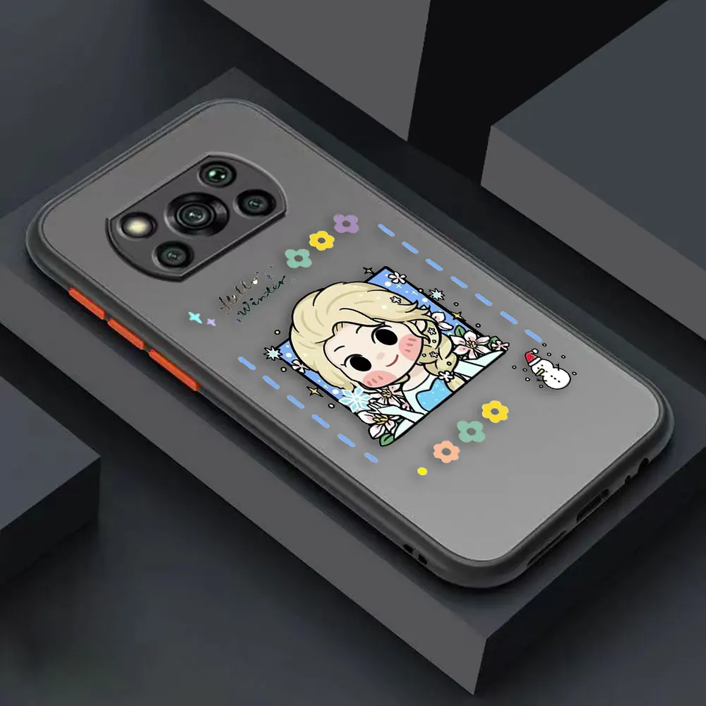 thumbnail image 1 of Matte Case for Xiaomi POCO X4 X3 X2 M4 M3 M2 F4 F3 GT F2 C40 CC9 PRO 4G 5G MIX4 CIVI Case Funda Shell Cartoon Anime Snow White, 1 of 5