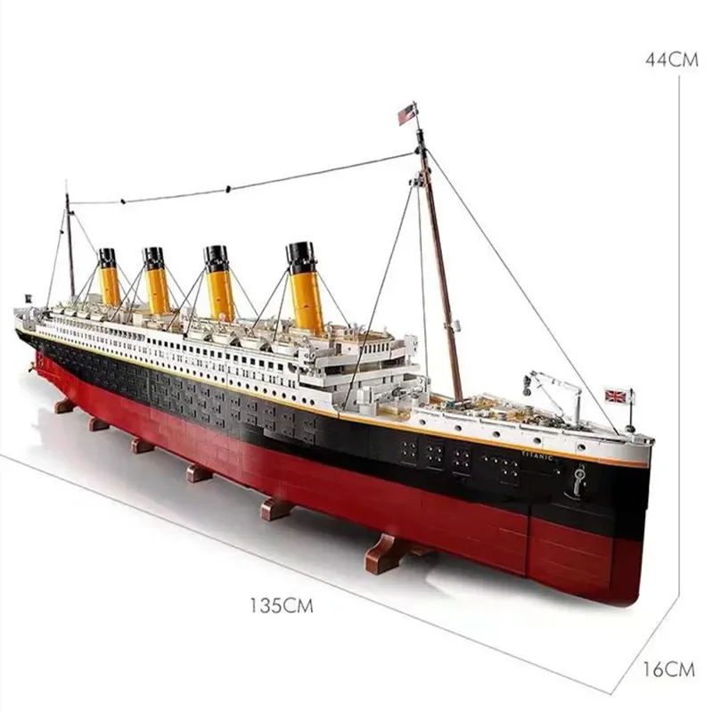 In Magazzino Ora-99023 Compatibile 10294 Titanic Large Cruise Boat Ship Steamship Bricks Building Blocks Bambini Giocattoli Fai Da Te