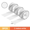 3Pcs White 5X200cm