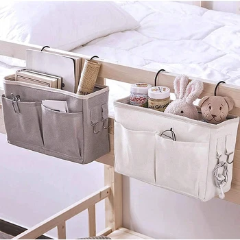 🧺 Baby Bedroom Bedside Storage Organizer – Hanging Bed Storage Basket 1