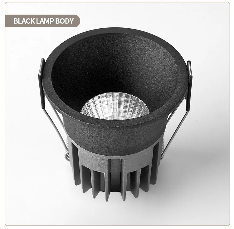 LED COB 스팟 조명 눈부심 방지 AC110-220V 거실 매장 매입형 천장 스포트라이트 건축용 다운라이트
