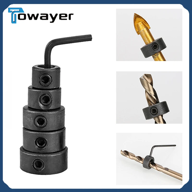 Free Shipp 316mm Woodworking Drill Bit Locator Depth Stop Ring Collar