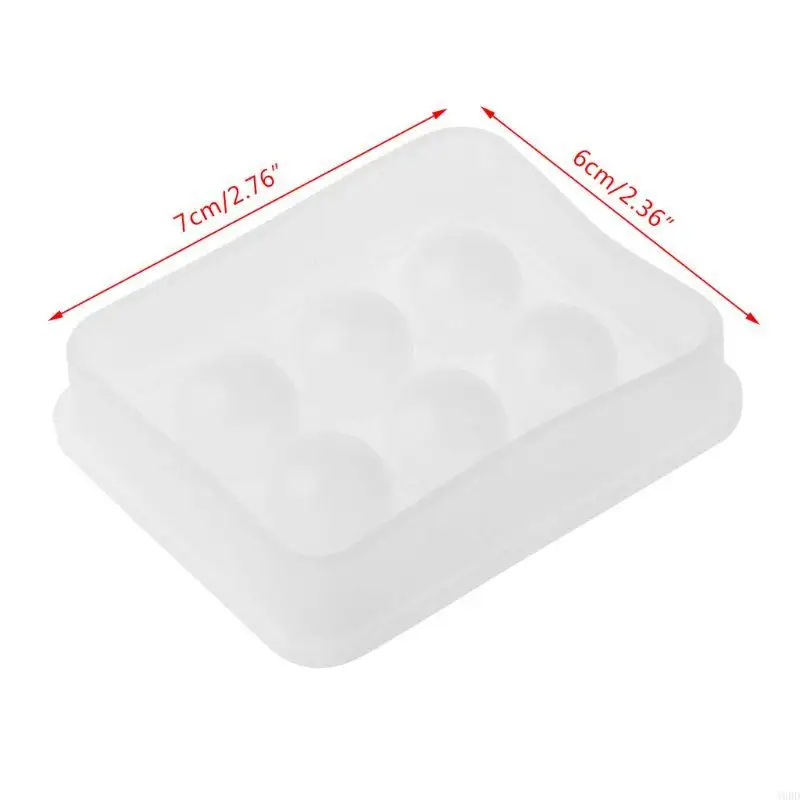 A9BD Silicone Pendant Mold for DIY Necklace Bracelet Jewelry Making Craft 6 Cavities