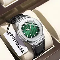 POEDAGAR Business Men's Quartz Wristwatch Date Waterproof Luminous Leather Watches For Men High Quality Square Stylish Man Watch