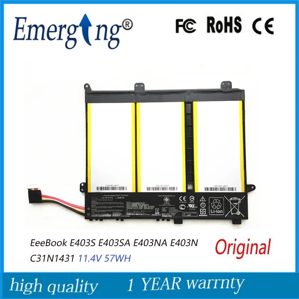 11.4V 57Wh Nuova Batteria Del Computer Portatile C31N1431 Per Asus Eeebook E403S E403Sa E403Na E403N