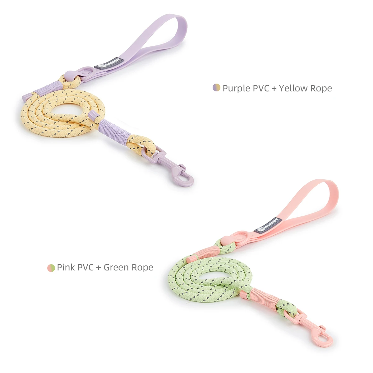 Pet Supplies Dog Collar For Small and Medium Dog Walking Sugar Color Series Cute style PVC Webbing Collar Leashes Set