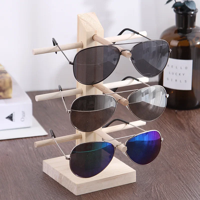 Wood Sunglass Display Racks Multi Layers storage shelf Eyeglasses Show Stand Jewelry Holder for Glasses Showcase 5