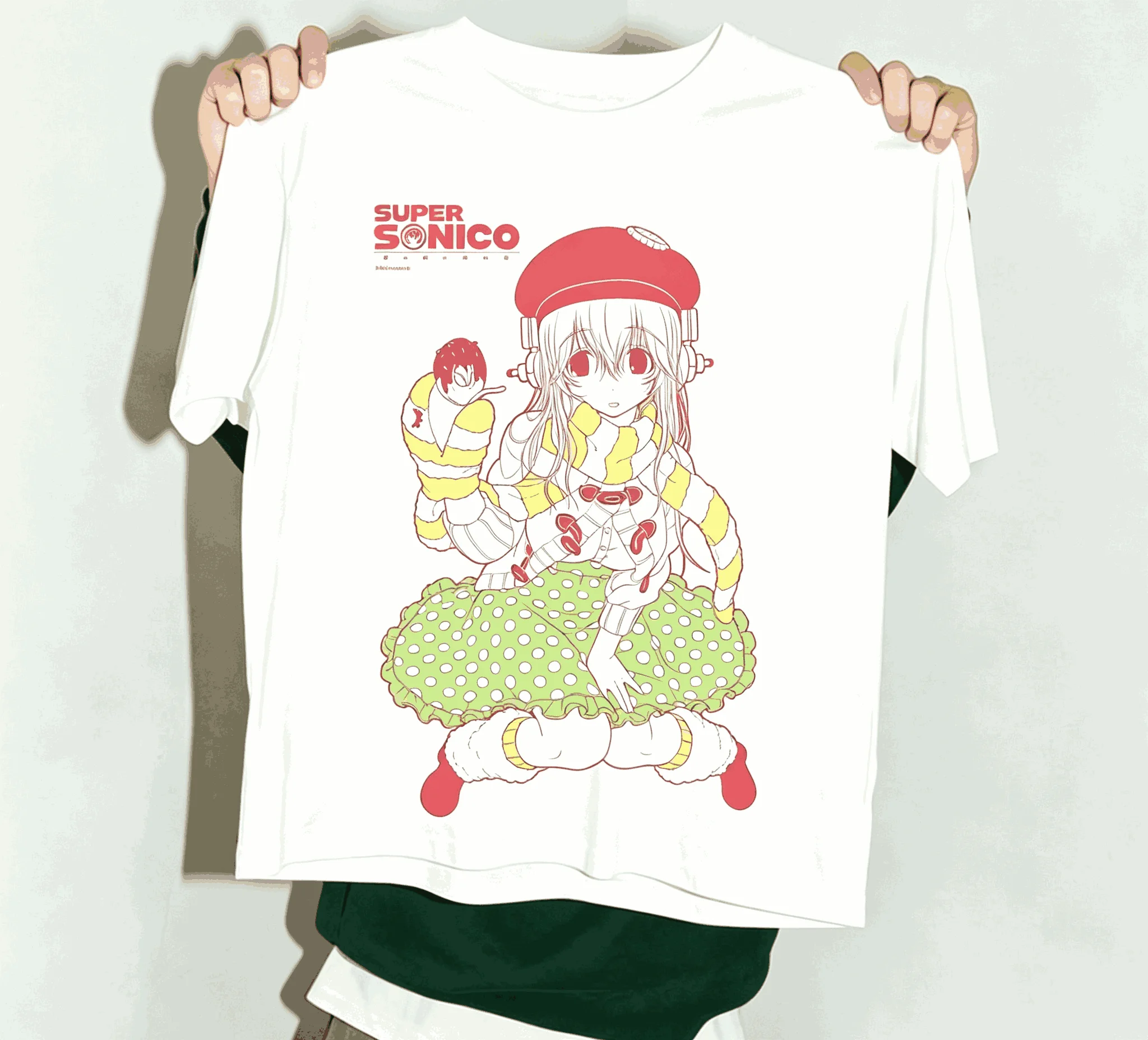 Super Sonico Anime-Liebhaber Oversized Unisex Streetwear Trendiges Baumwoll-T-Shirt Neues Modell Mode Hip Hop Street Hochwertig für Paare