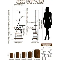 8 Tiered Plant Stands with Wheel 64" Tall Shelf for Indoor Multiple Metal Plants Flower Holder, Plant Shelves 2