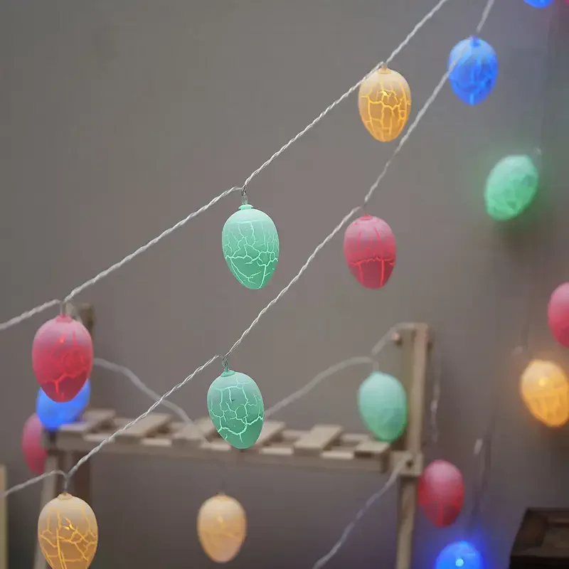 Colorful Resurrection Cracked Eggs Easter Decorations LED Light