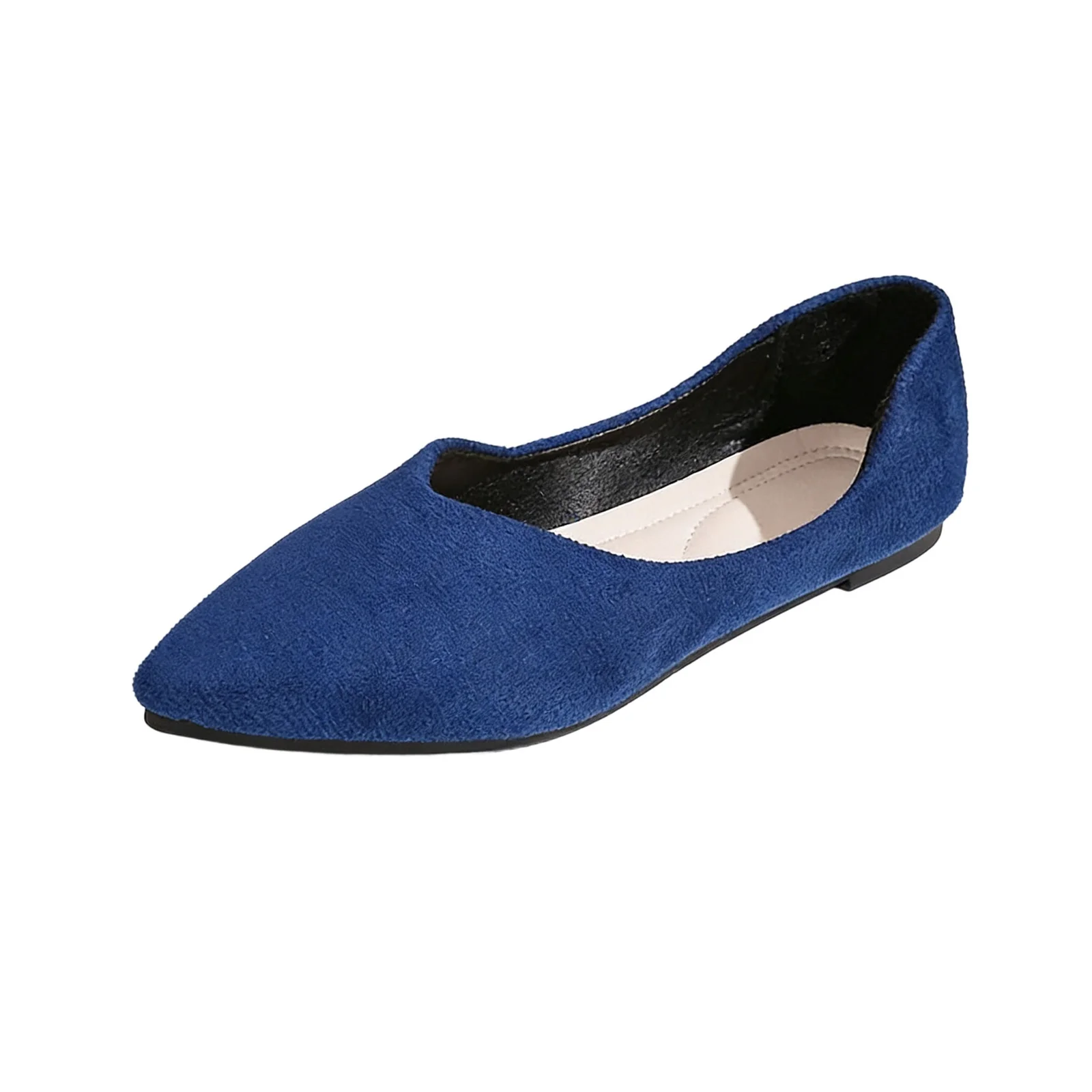 أحذية نسائية مسطحة أنيقة بألوان زاهية، أحذية باليه ناعمة ومريحة للصيف بمقدمة مدببة