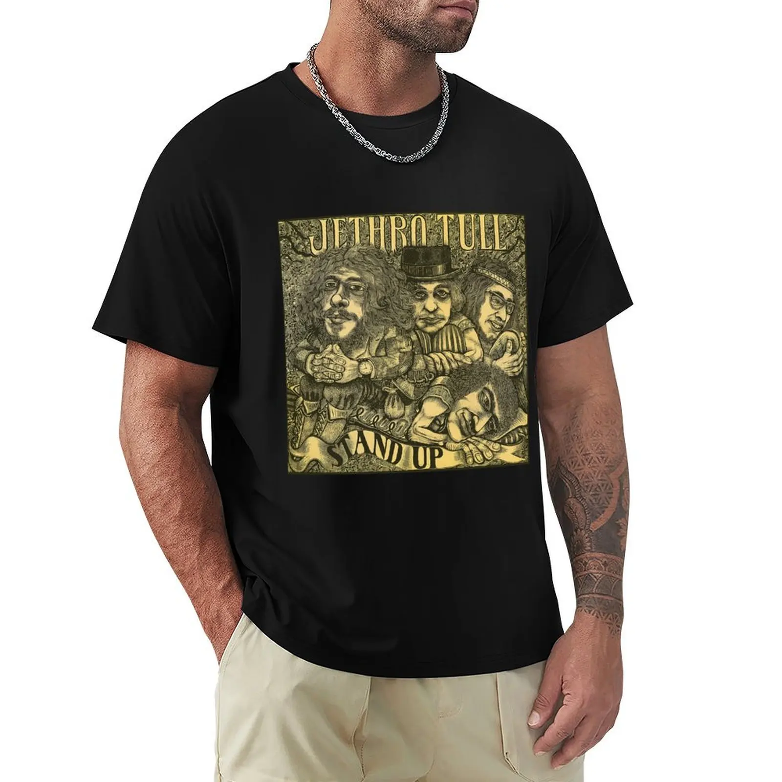 

Stand up T-shirt boys whites Short sleeve tee mens white t shirts
