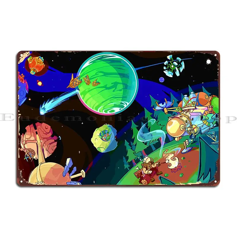 

Astronaut At Outer Wilds Metal Sign Club Party Club Bar Designer Wall Plaque Tin Sign Poster