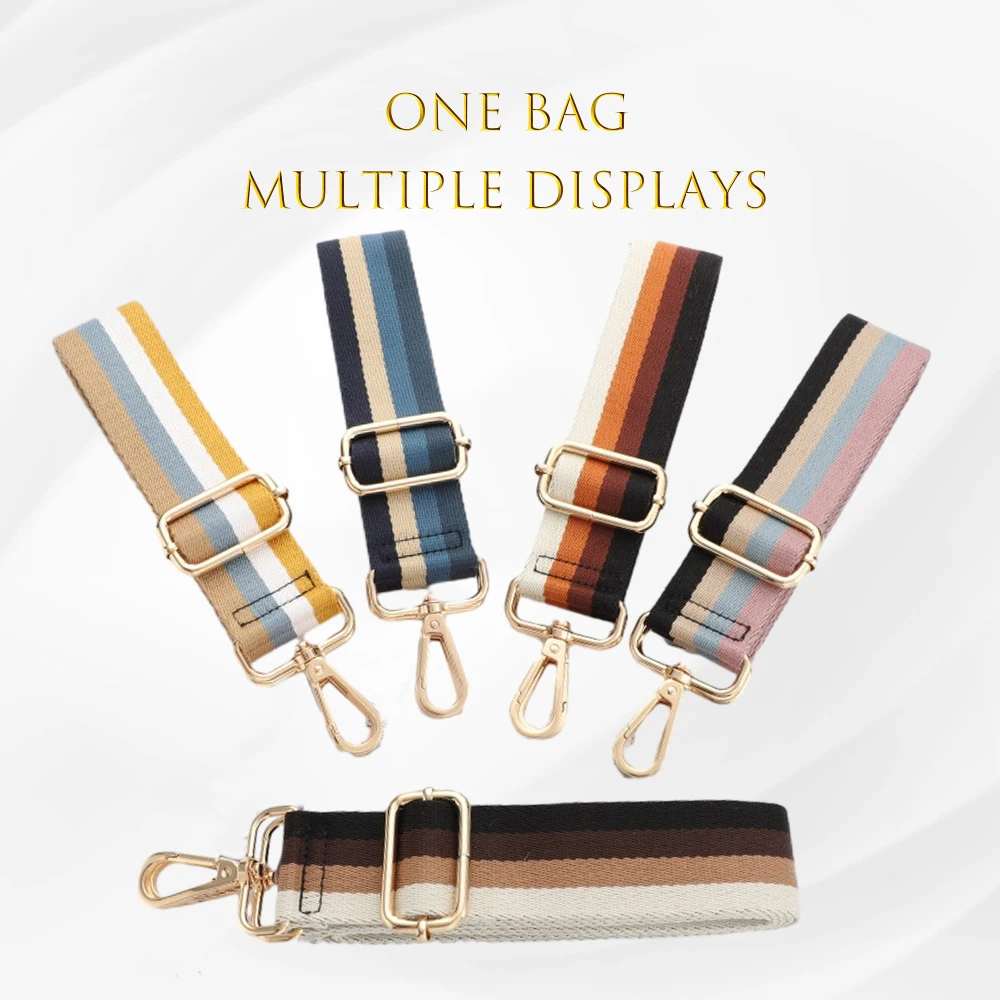 

Adjustable Length Bag Strap Cotton Colourful Fashion Bag Belt Crossbody Handbag Women Messenger Accessories Sling Shoulder Strap