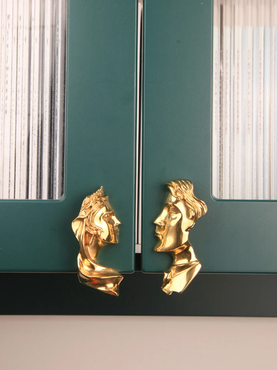 

Роскошные латунные ручки BCD для дверей шкафа во французском стиле, золотые ручки для дверей шкафа, обуви, винной двери и ручки для мебели